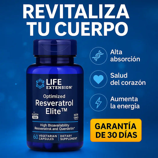 RESVERATROL ELITE I Longevidad, energía y protección celular en cada cápsula I