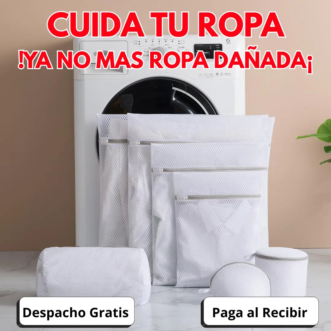 7 BOLSAS DE MALLA FINA PARA LAVANDERÍA