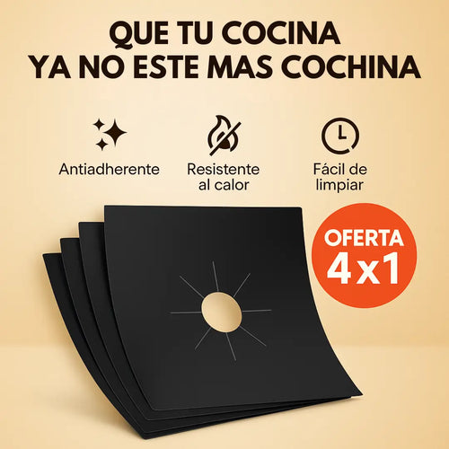 CocinaPulenta™ - Set 4 protectores anti-grasa para cocina